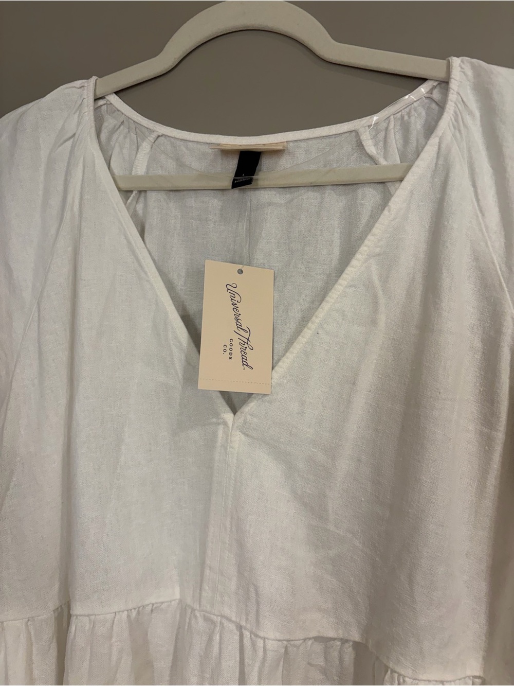 Universal Thread White V-Neck Tiered Mini Dress - Picture 2 of 7